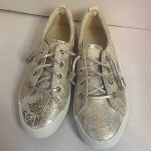 Sperry Women's Crest Vibe Metallic Leather Seasonal Sneakers. Size 7